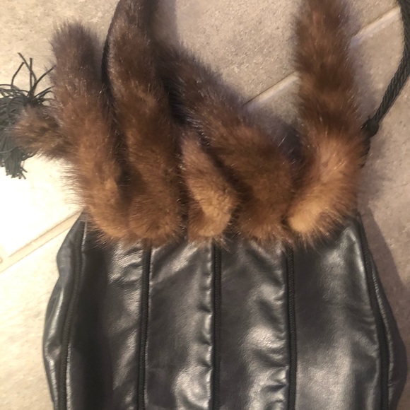 Prada for Neiman Marcus leather and fur shoulder/crossbody bag - Picture 4 of 6